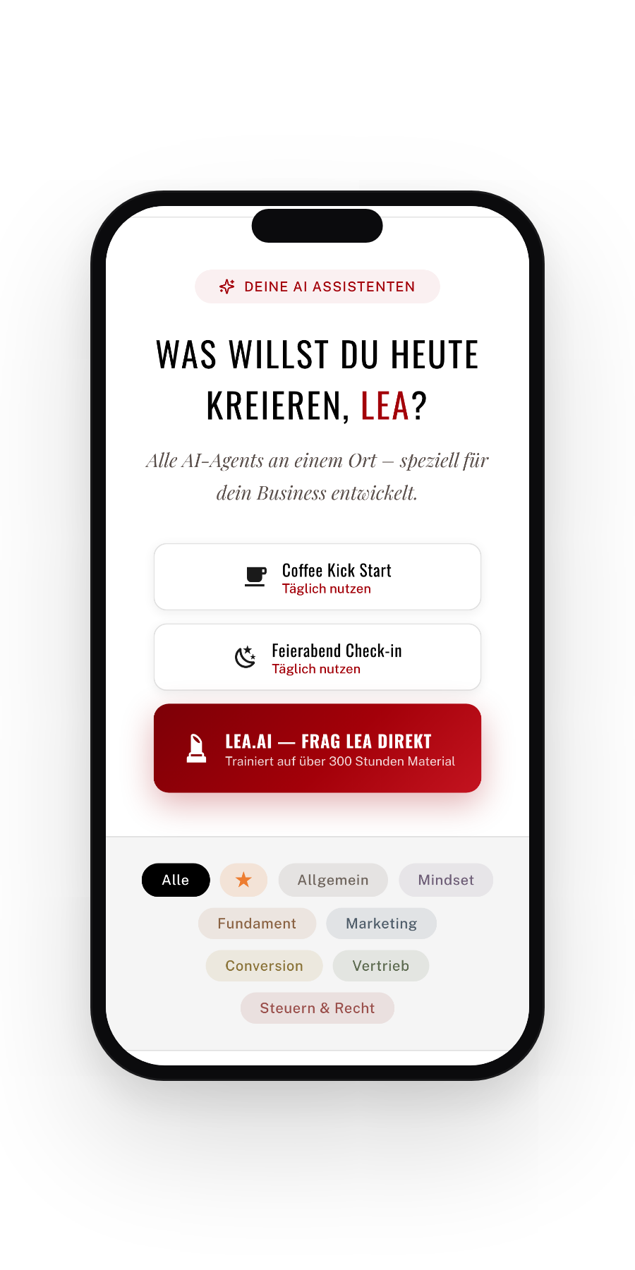 Das persönliche Classy-Business-Portal auf einem iPhone