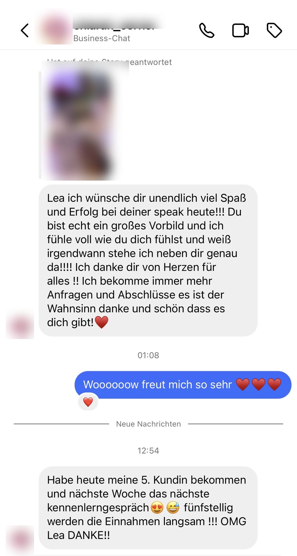 Screenshot: die 5. Kundin, Einnahmen werden fünfstellig